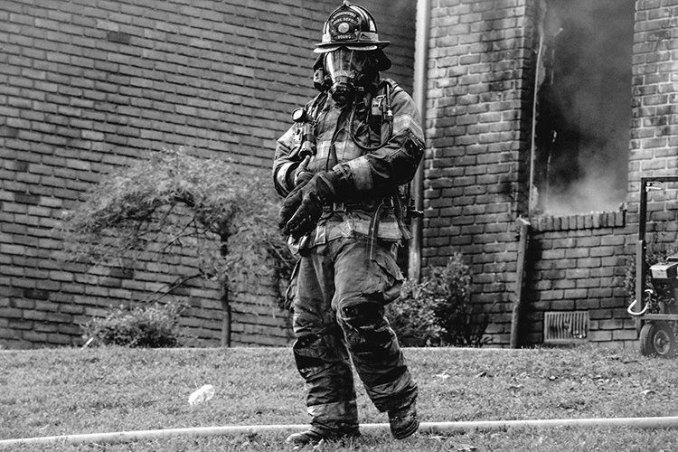 black and white firefighter pictures