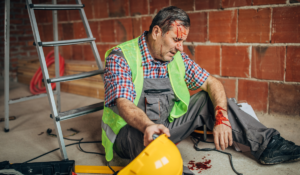 A man who has suffered a workplace injury